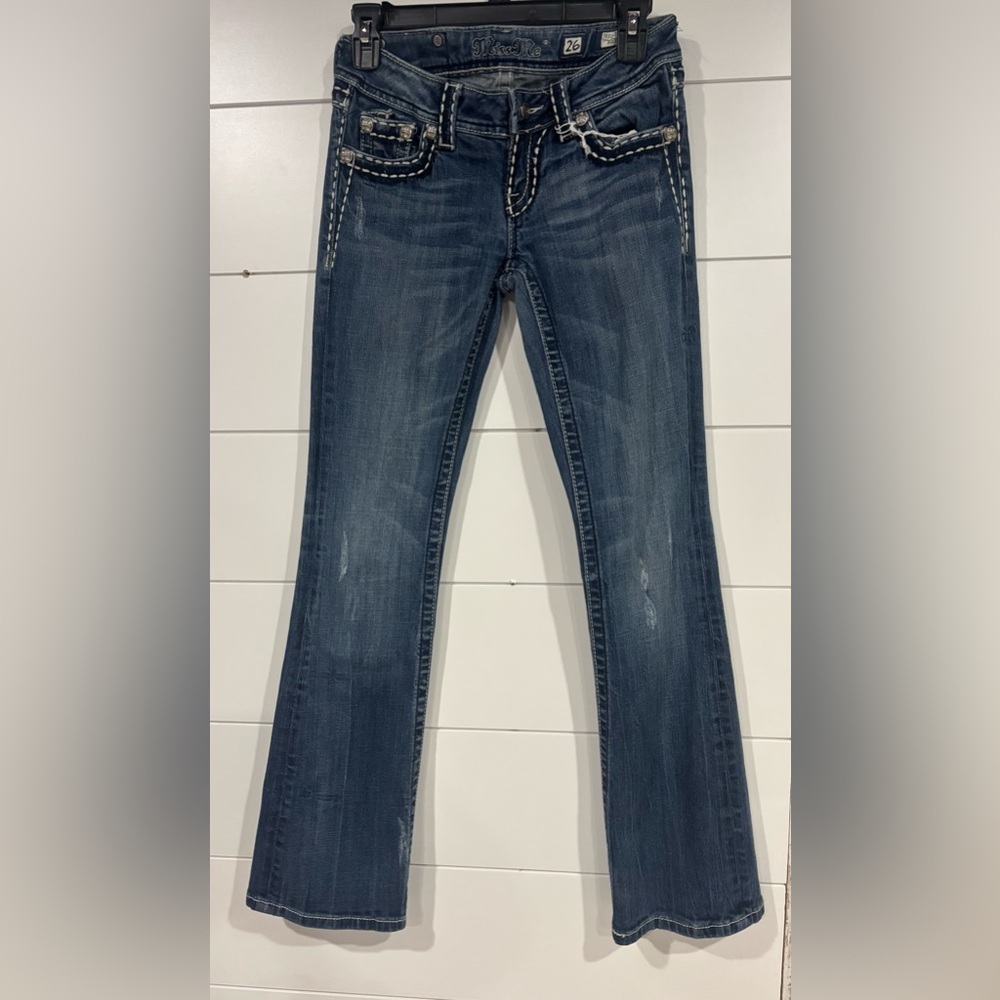 Miss Me Dark Blue Boot Cut Jeans - Picture 3 of 5
